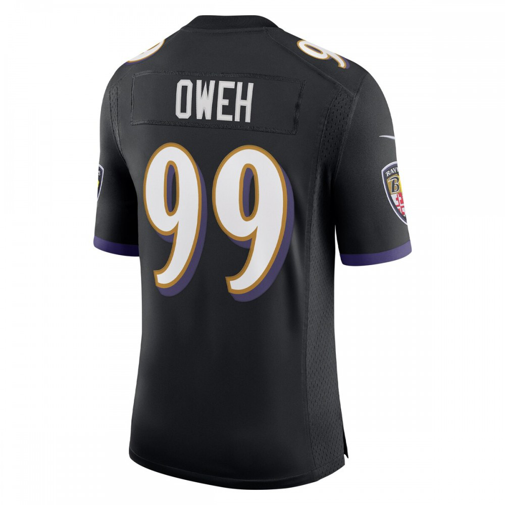 Odafe Oweh Baltimore Ravens Nike Vapor Limited Jersey - Black-GridironStore